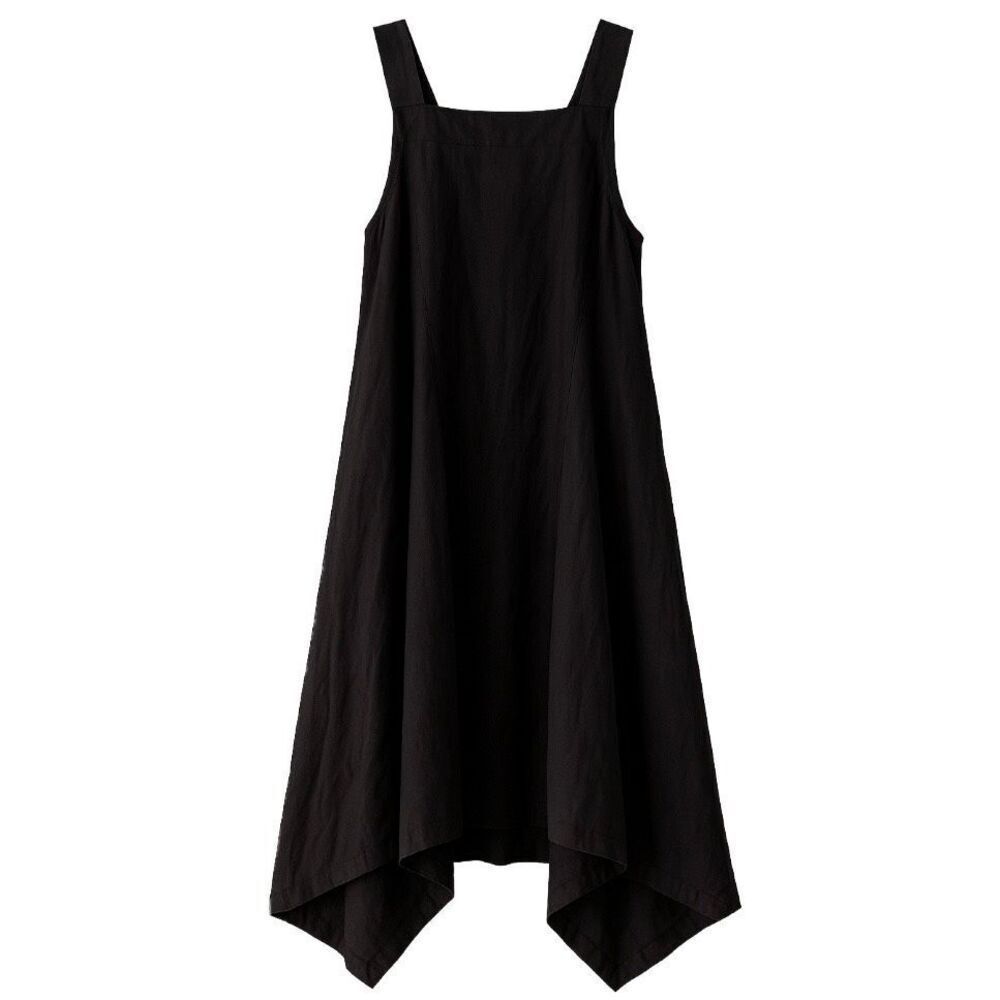 Dkny Pure Black Maxi Dress Square Neck Long & Flowy Small